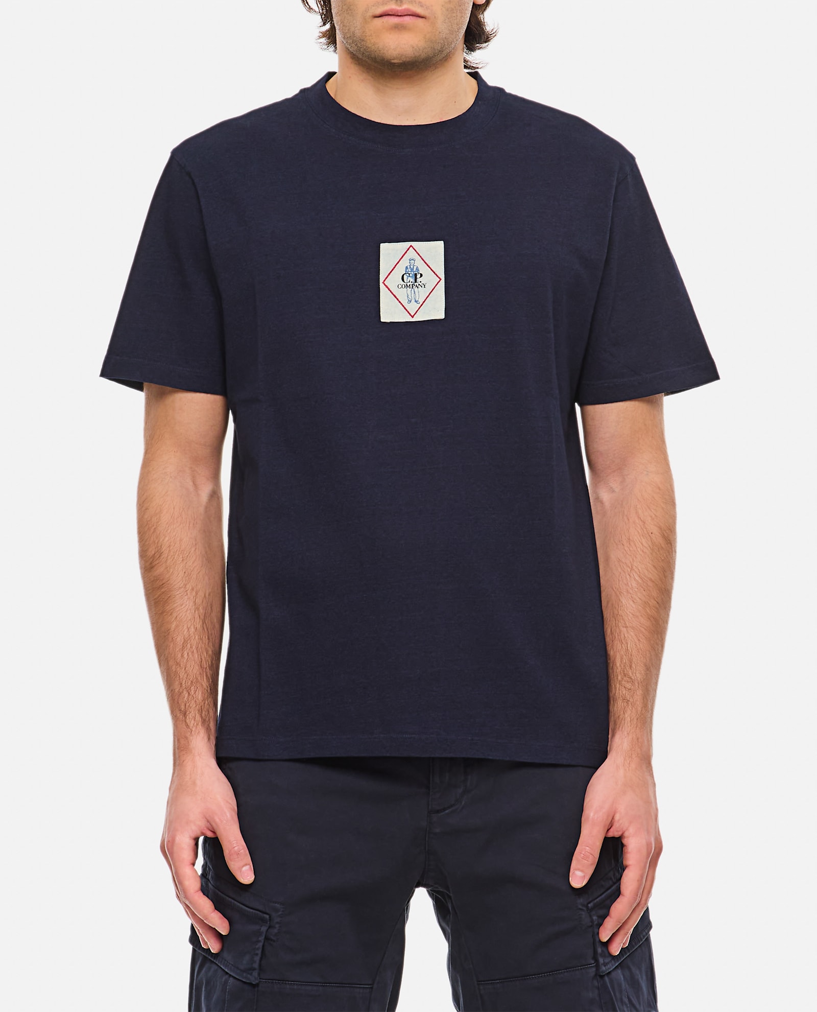 C. P. Company Indigo Jersey Logo T-shirt