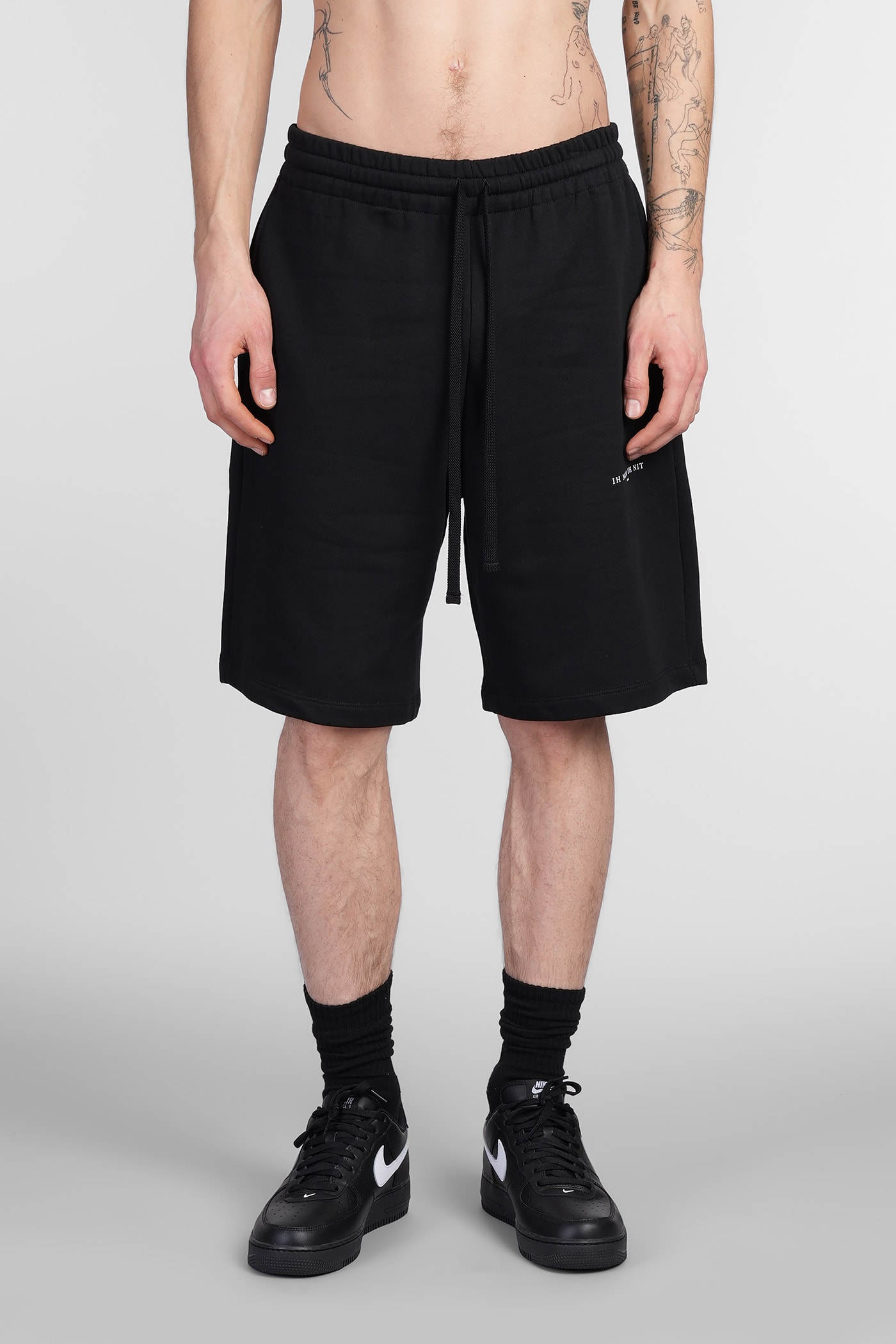 ih nom uh nit Shorts In Black Cotton