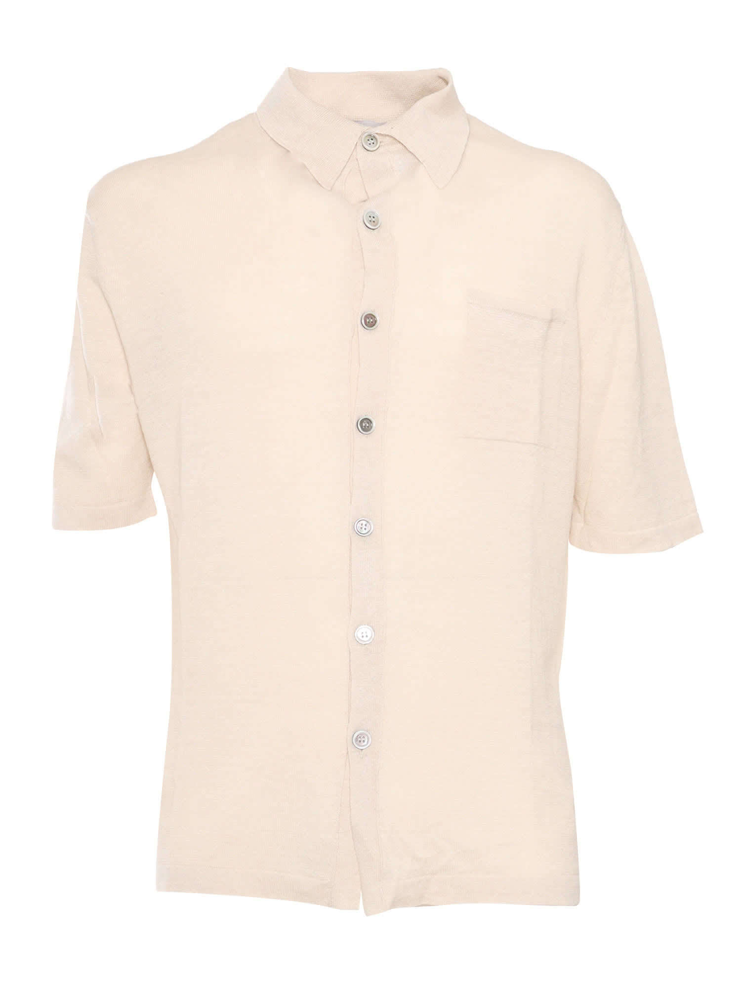 Settefili Cashmere Short Sleeve Shirt With Pocket