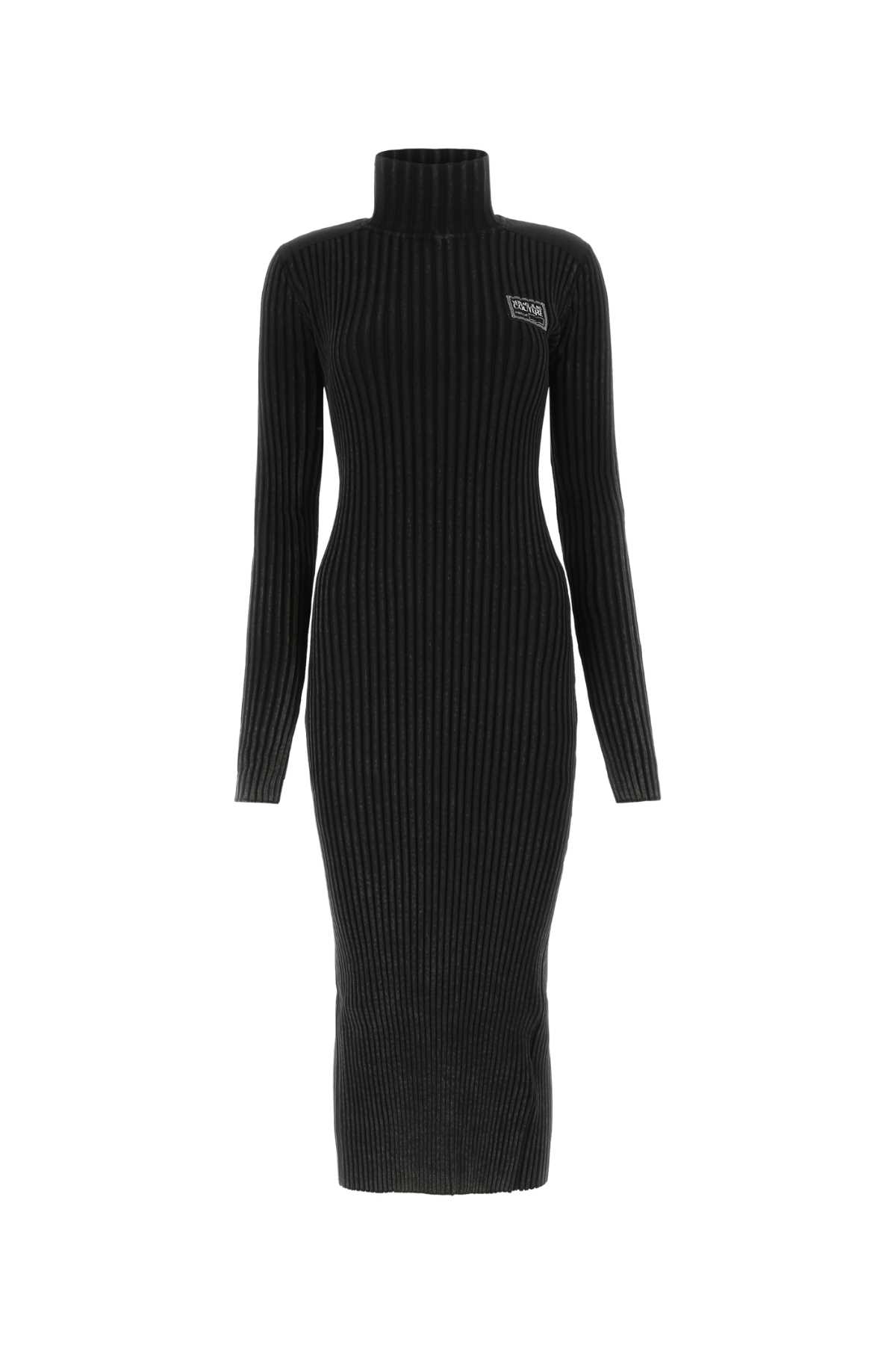 Versace Jeans Couture Black Cotton Blend Dress