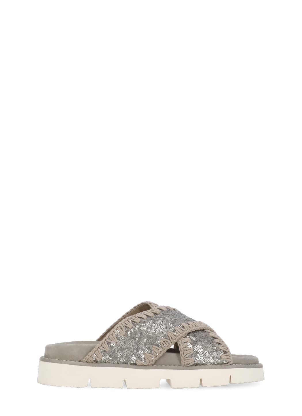 Mou Criss-cross Bio Sandal Plain Microsequins