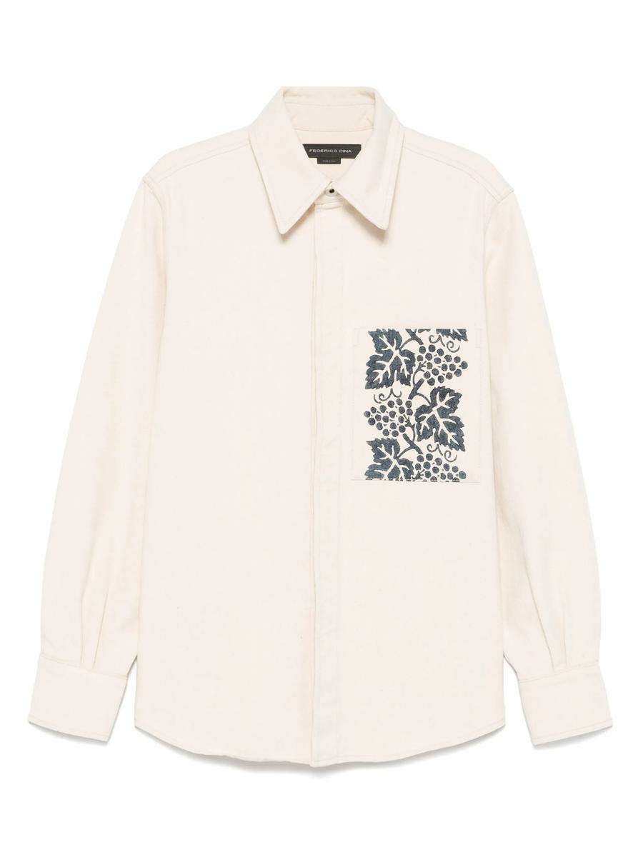 Federico Cina Indelebile Classic Denim Shirt Clothing