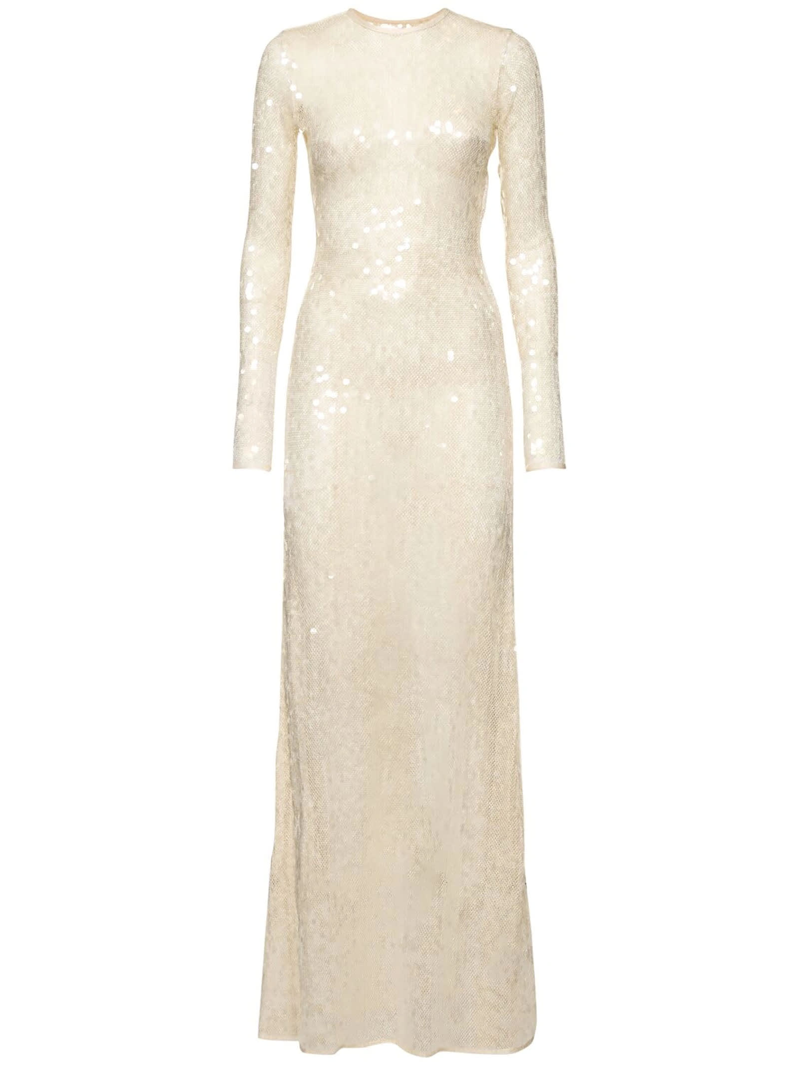 David Koma Long Sleeved Sequin Gown