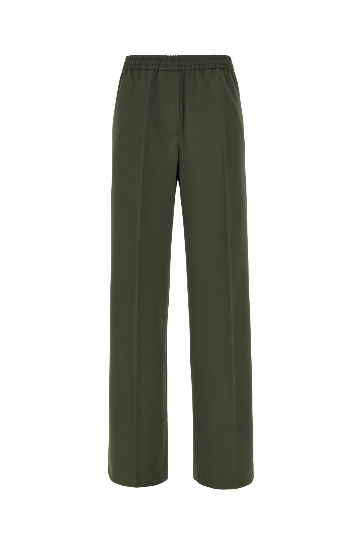 Weekend Max Mara Military Green Stretch Polyester Blend Pants