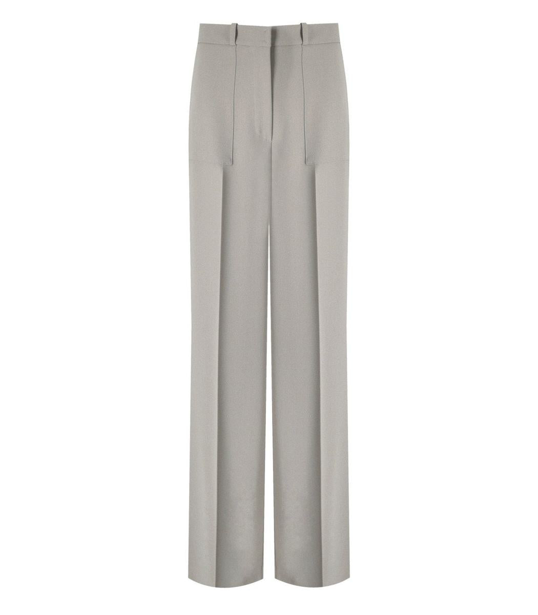 Elisabetta Franchi Pearl Grey Wide Leg Pants