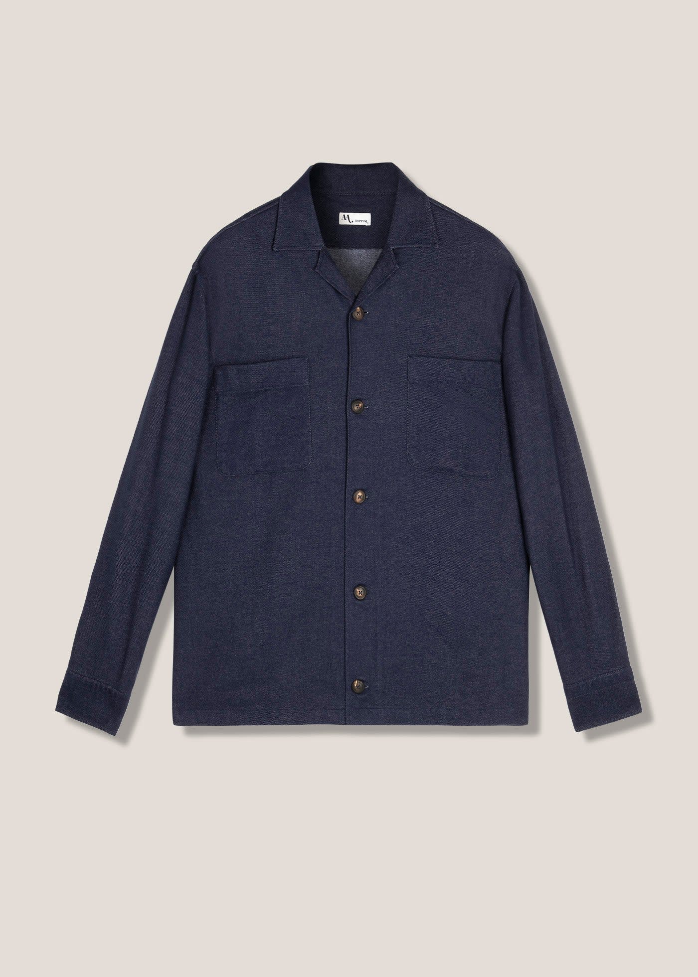 doppiaa Aabba Blue Cotton Overshirt