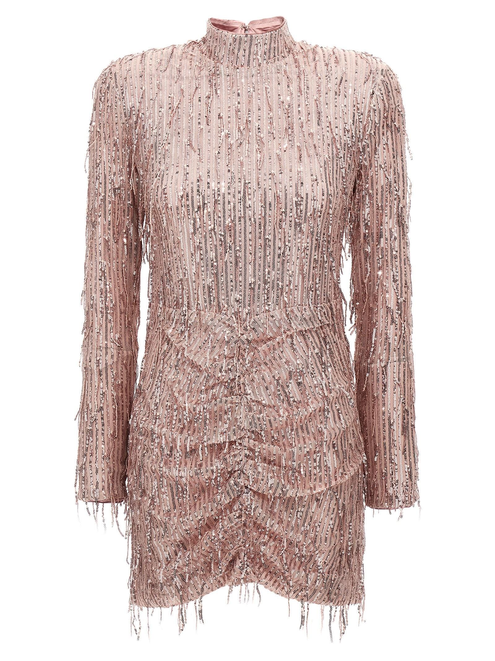 Rotate by Birger Christensen Sequin Fringe Mini Dress