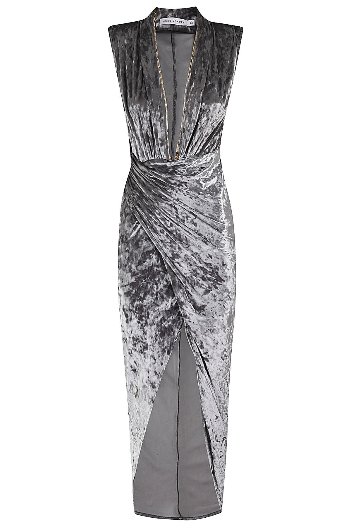 Amen L Dress In C Velvet W Chain