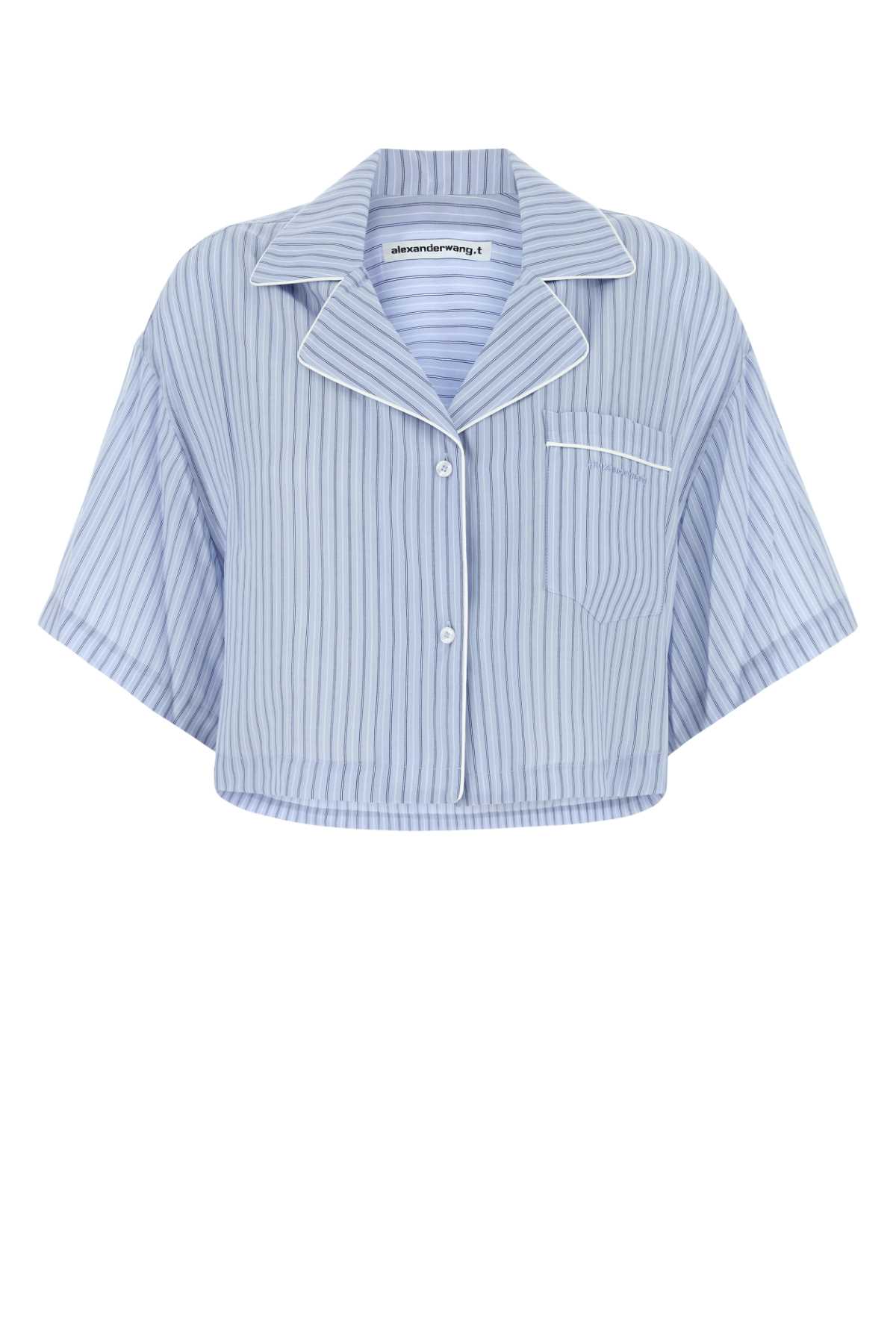 T by Alexander Wang Embroidered Lyocell Shirt