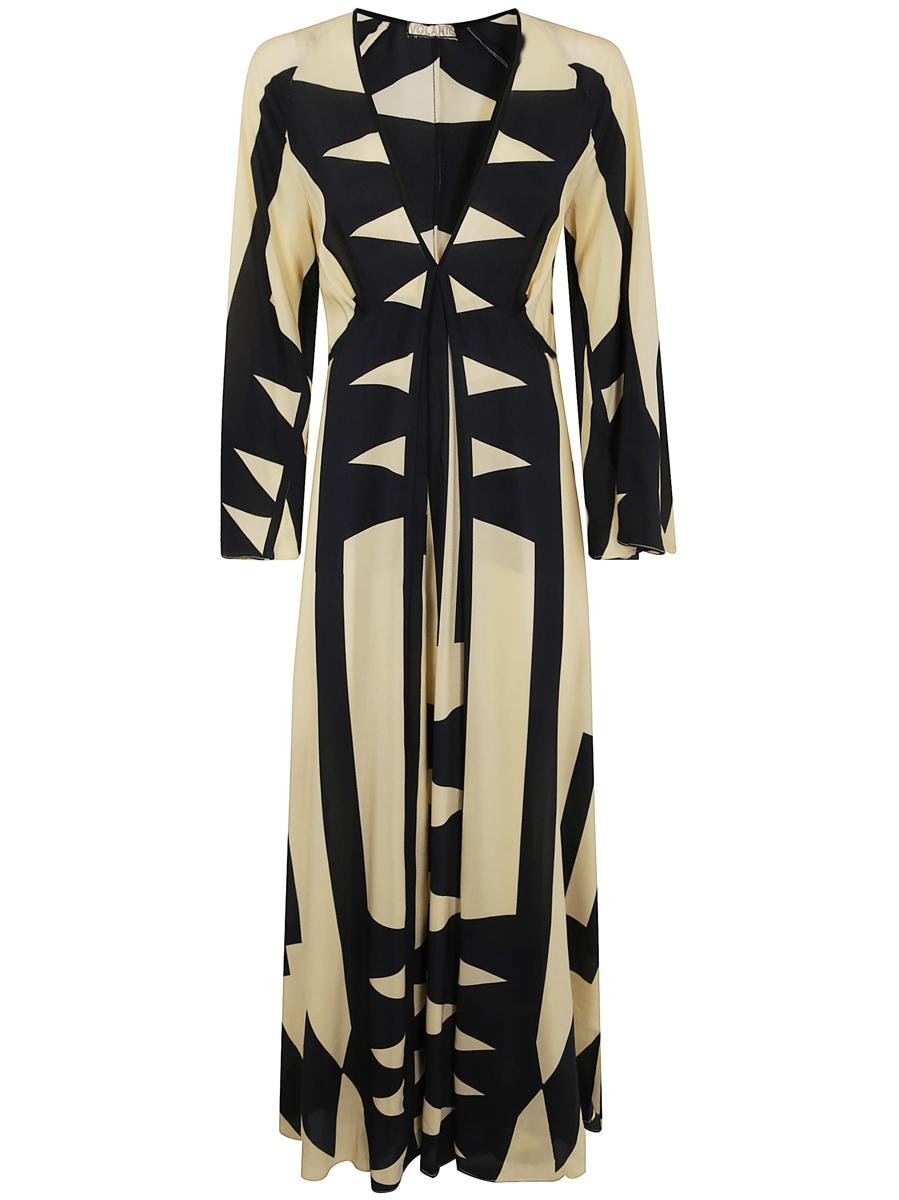 Volantis Illumination Bicolor Silk Long Dress Clothing