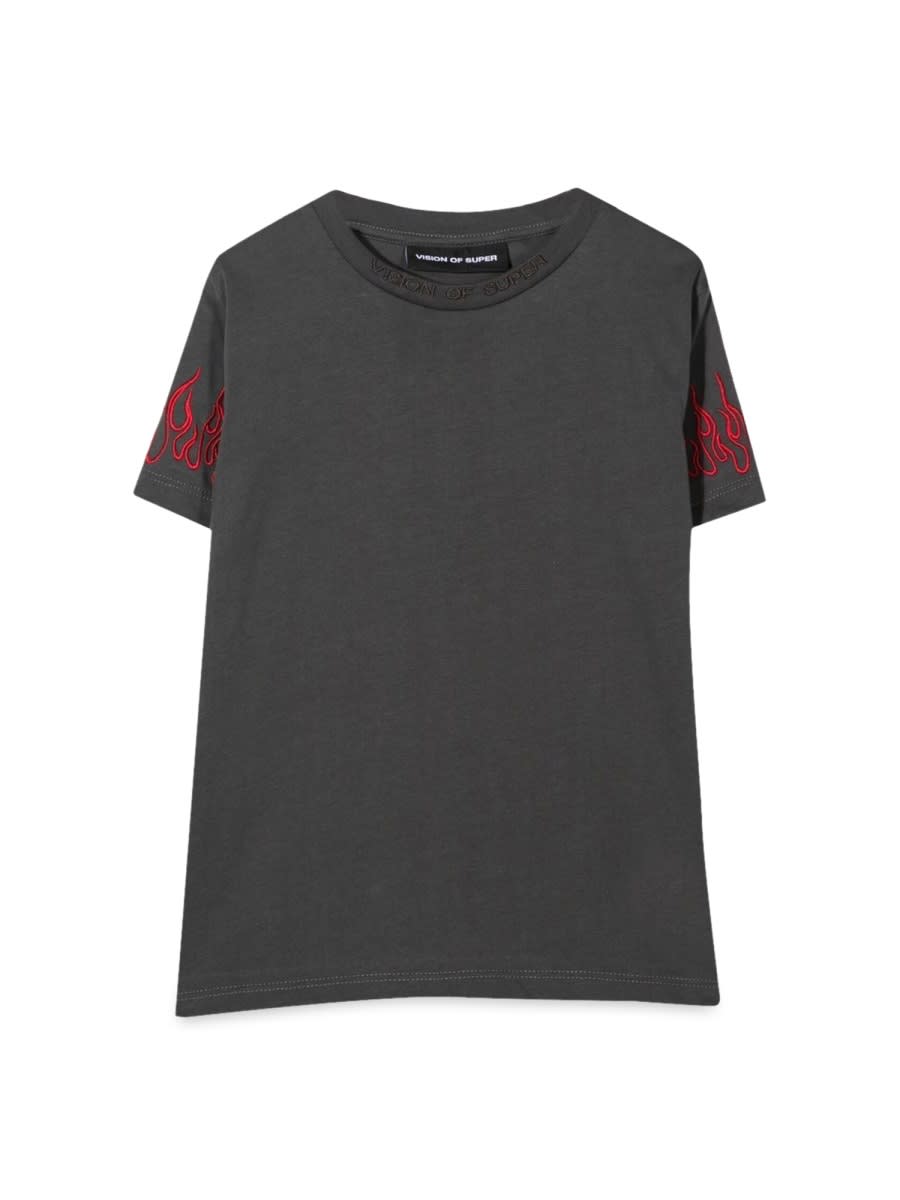 Vision of Super M/c Embroidery Red Flames