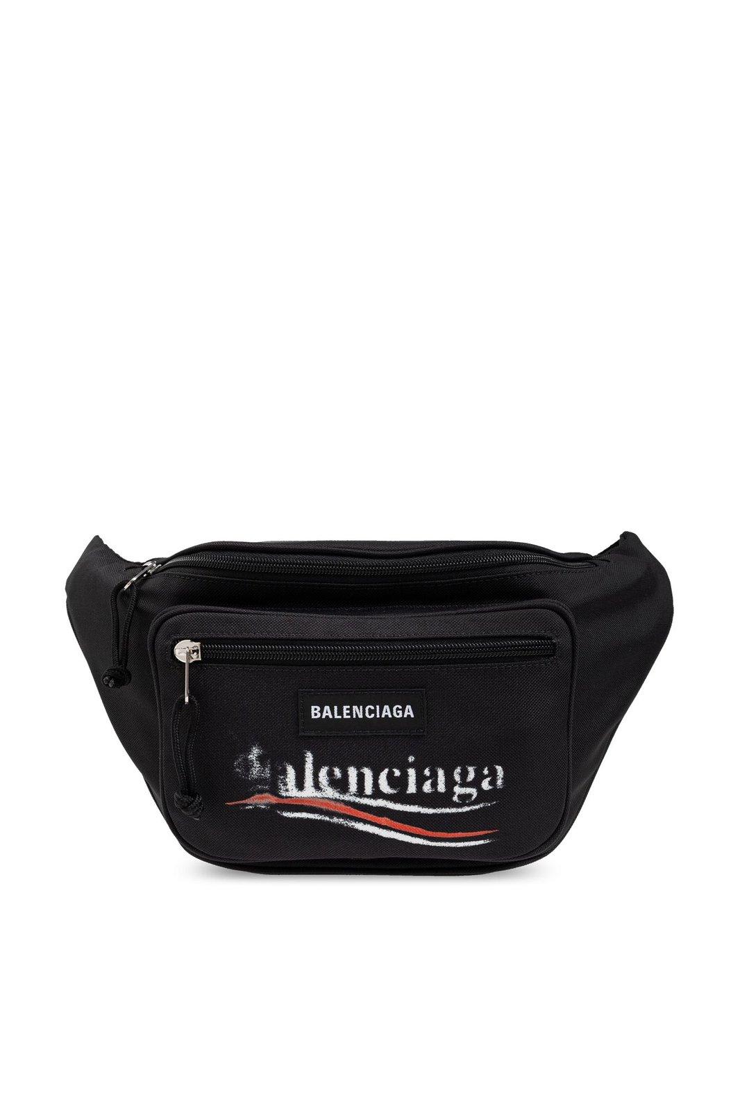 Balenciaga Logo Embroidered Explorer Belt Bag
