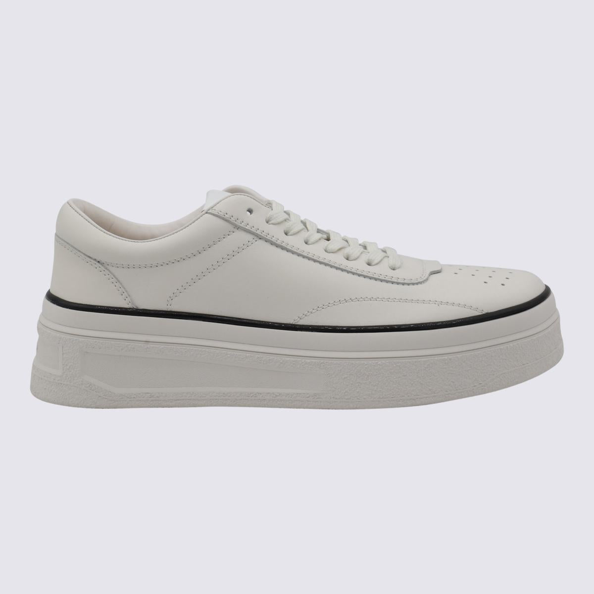 Jil Sander White Leather Sneakers
