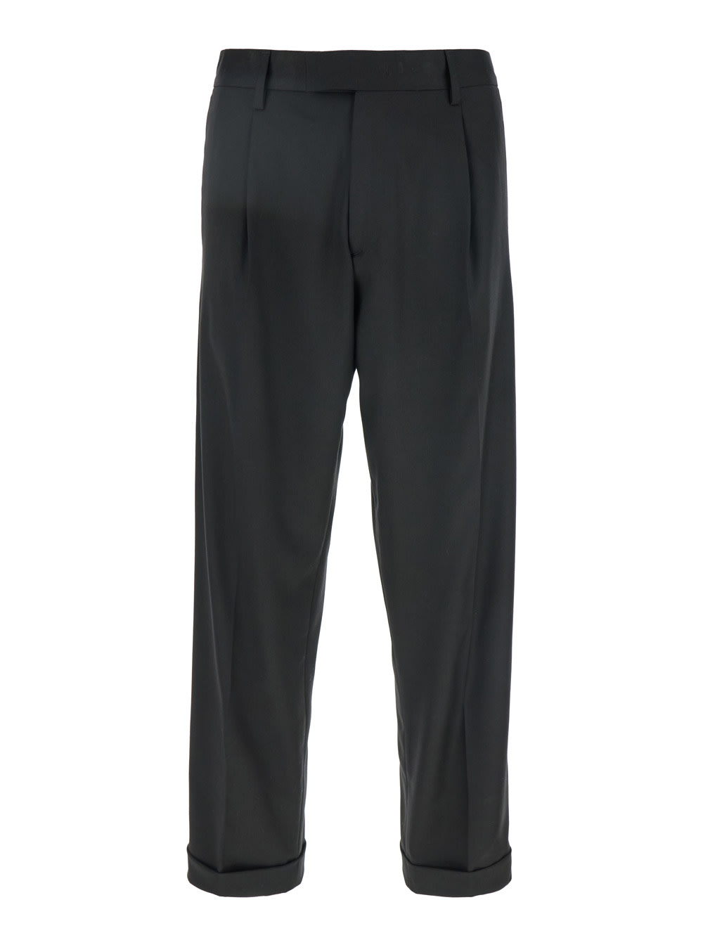 Low Brand kim Luxor Black Plissed Pants In Tech Fabric Blend Woman