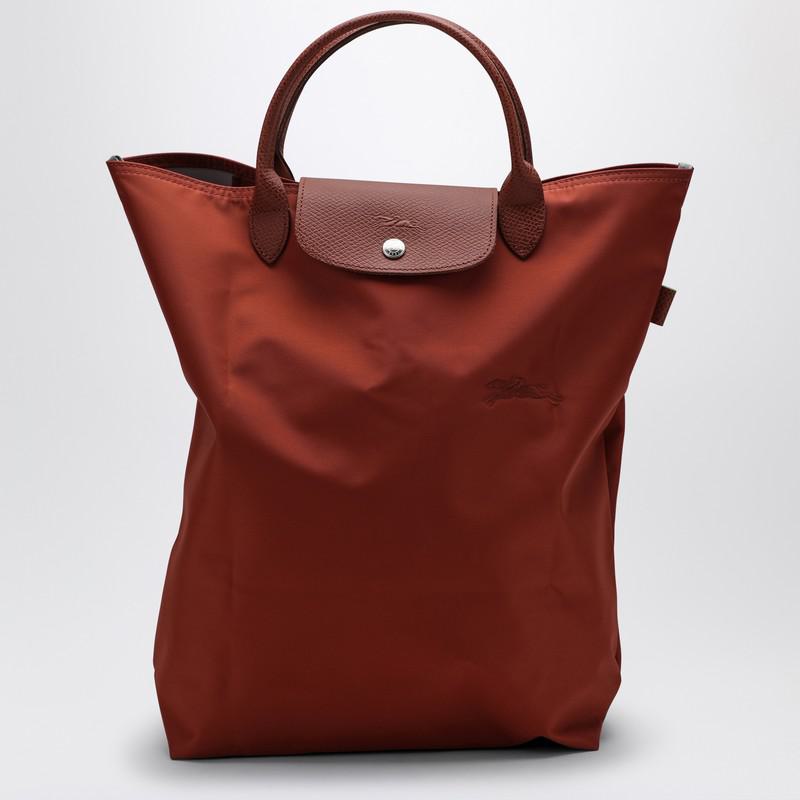 Longchamp Chestnut-Coloured M Le Pliage Green Shopping Bag