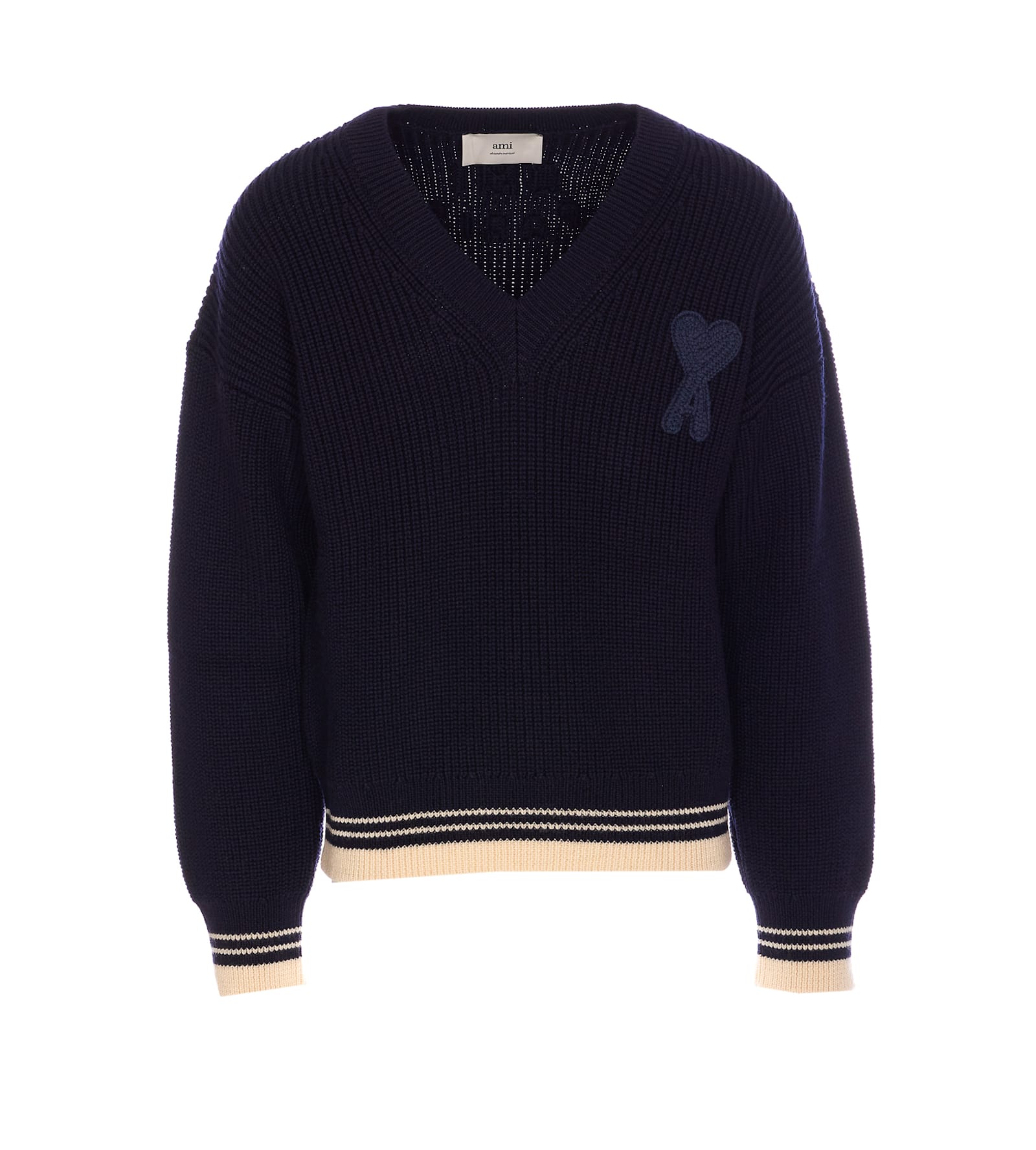 Ami Alexandre Mattiussi Ami De Coeur V Neck Sweater