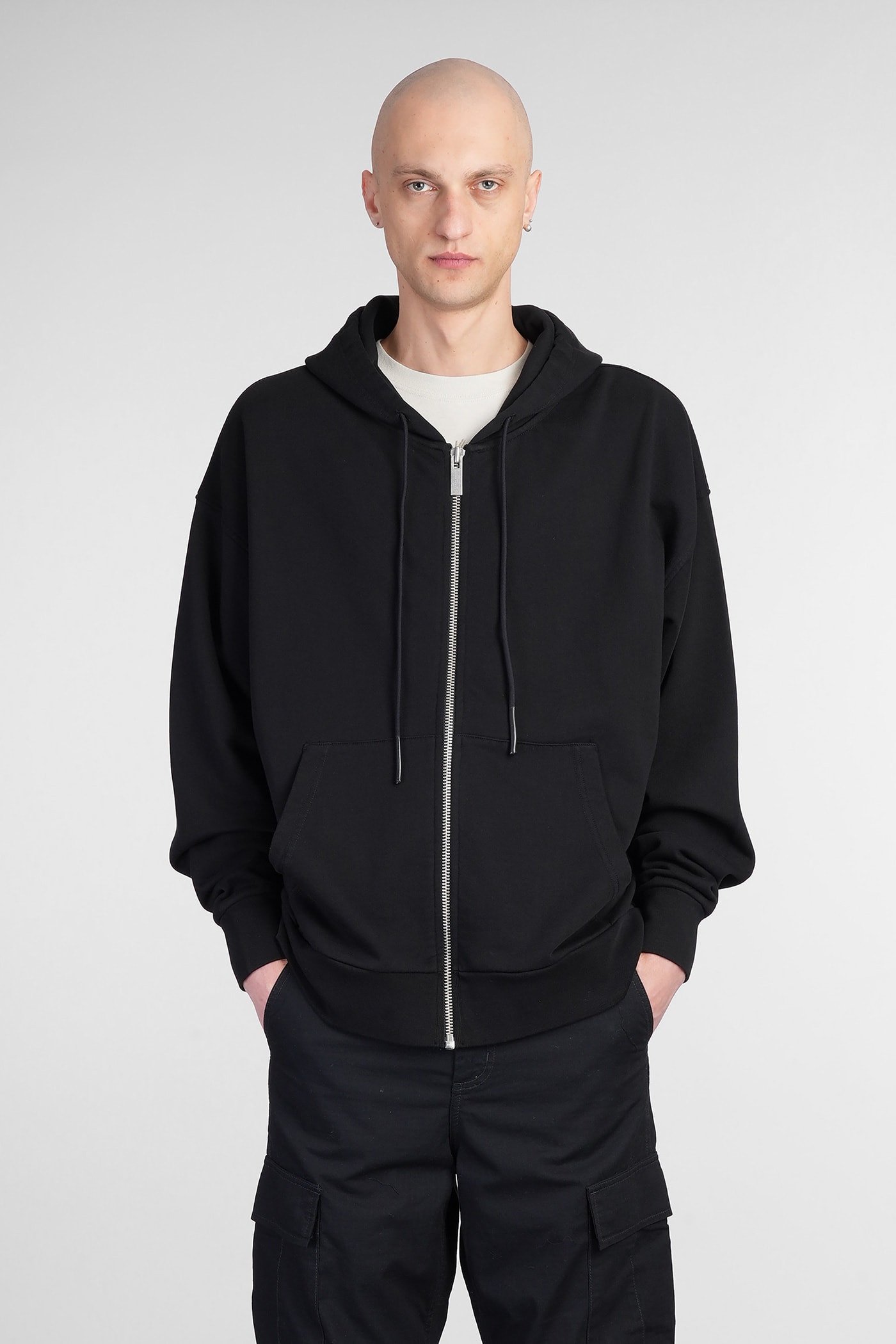 44 Label Group Sweatshirt In Black Cotton