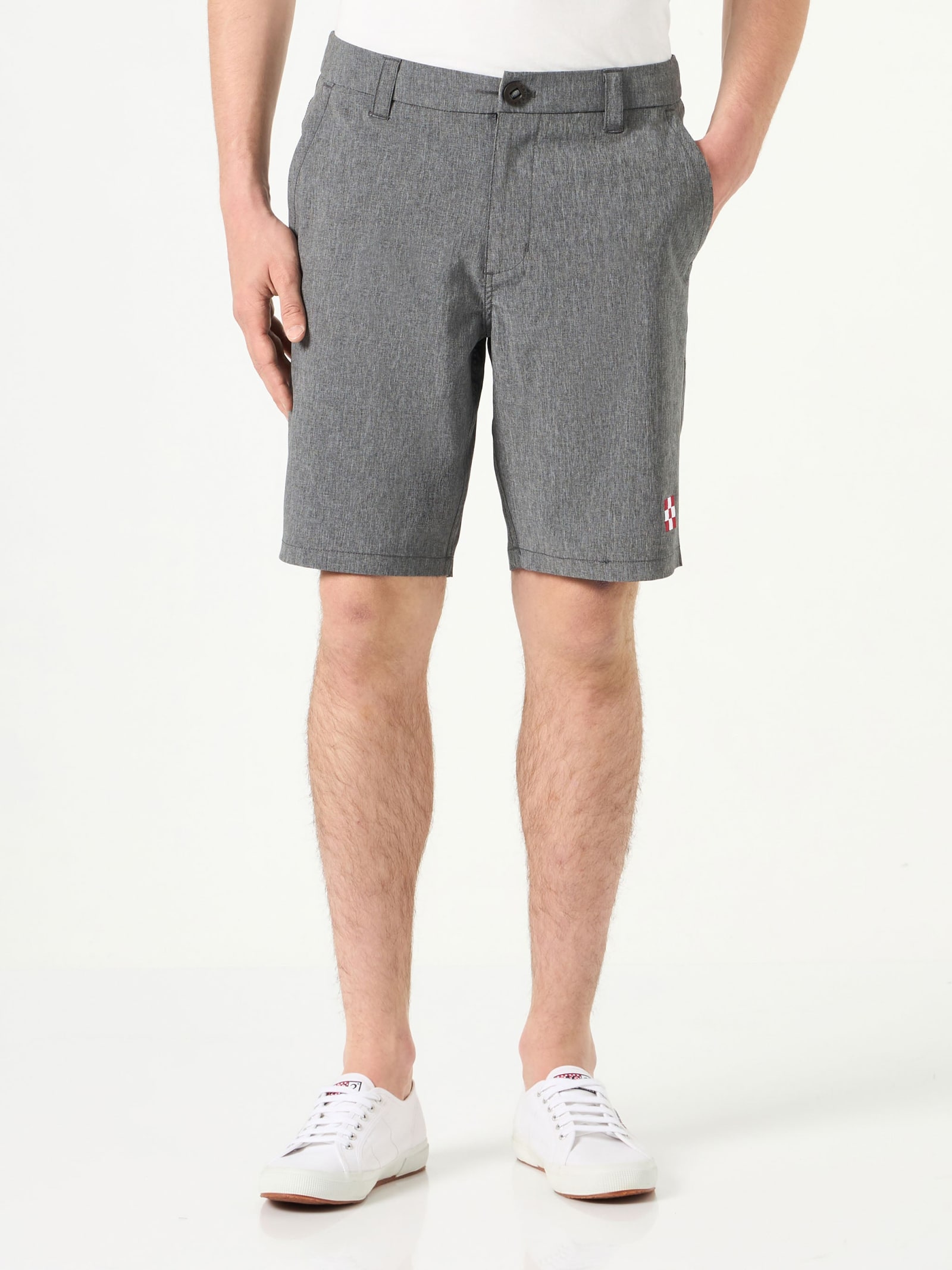 MC2 Saint Barth Man Black Ripstop Fabric Bermuda