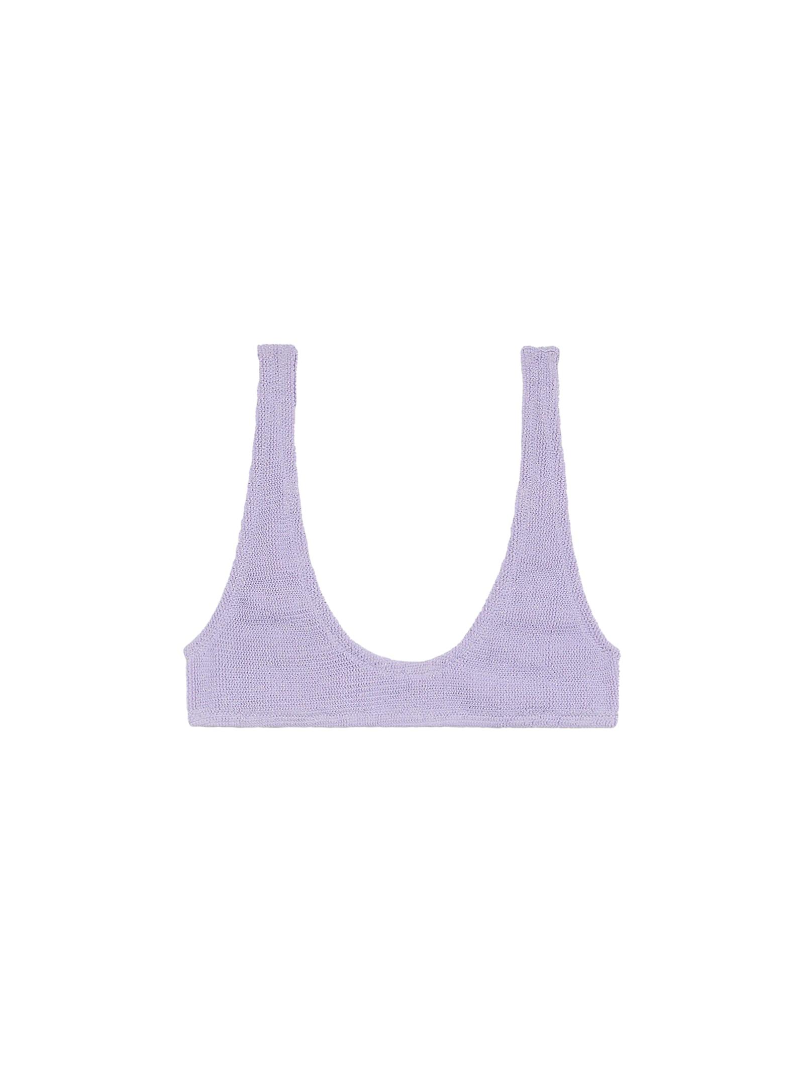 MC2 Saint Barth Woman Lilac Lurex Tiny Crinkle Bralette Pamy