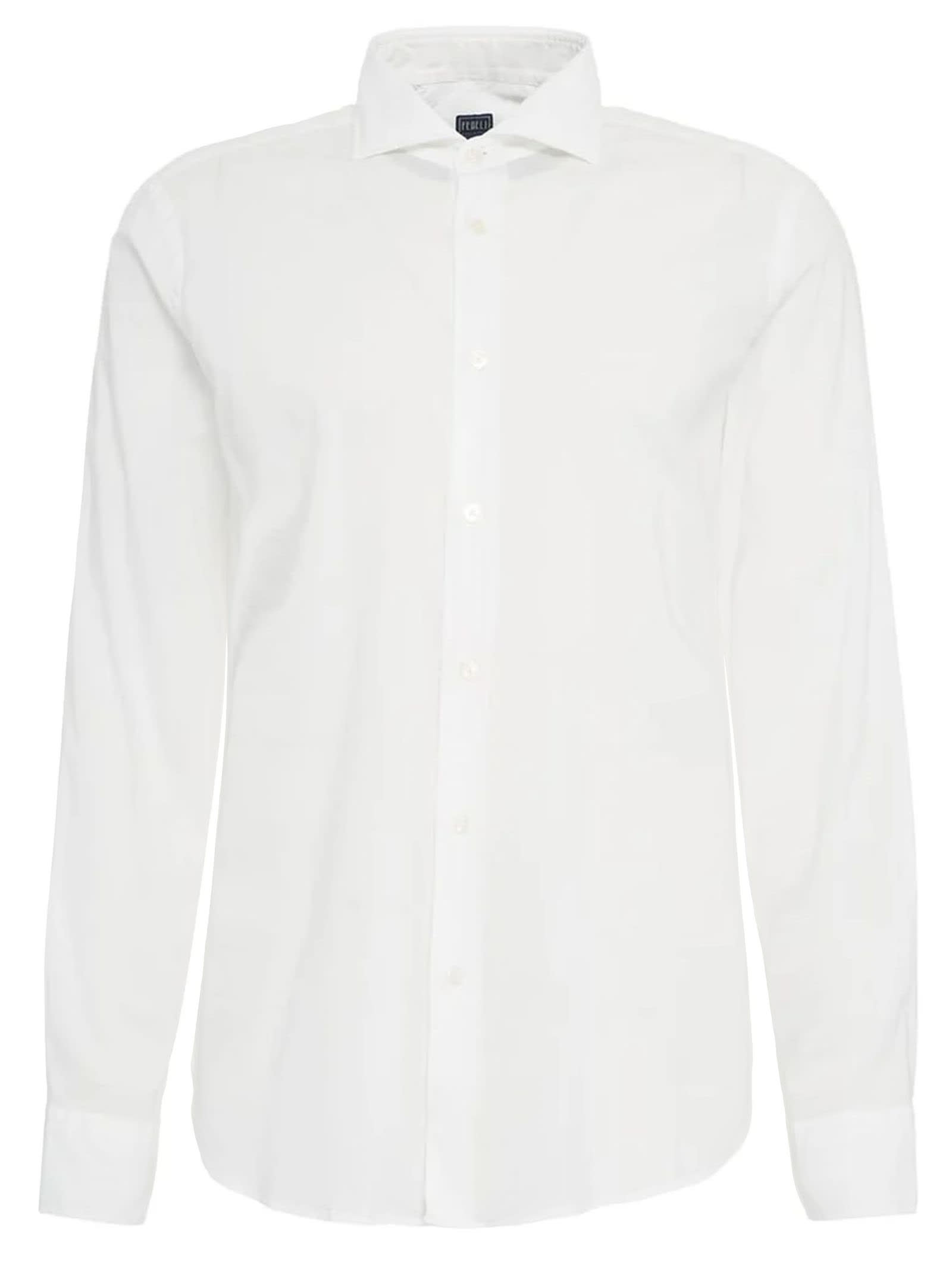 Fedeli White Cotton Blend Shirt