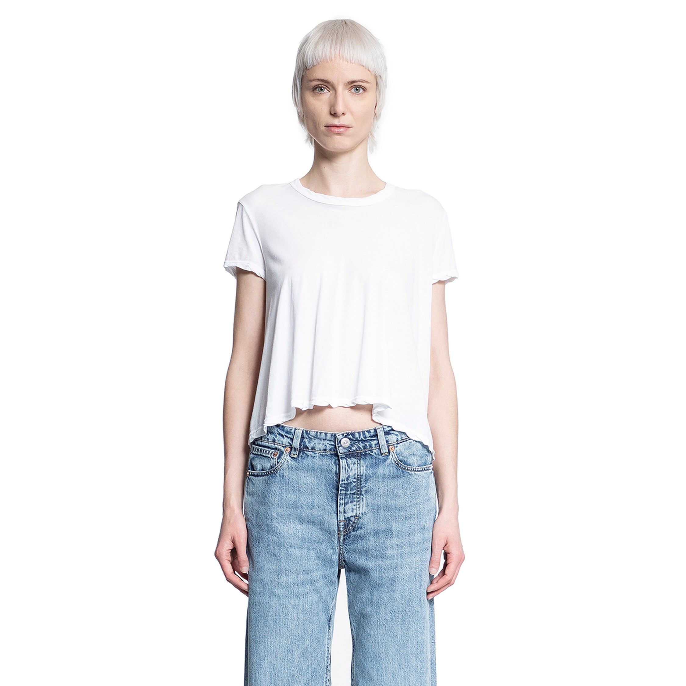 JAMES PERSE WOMAN WHITE T-SHIRTS & TANK TOPS