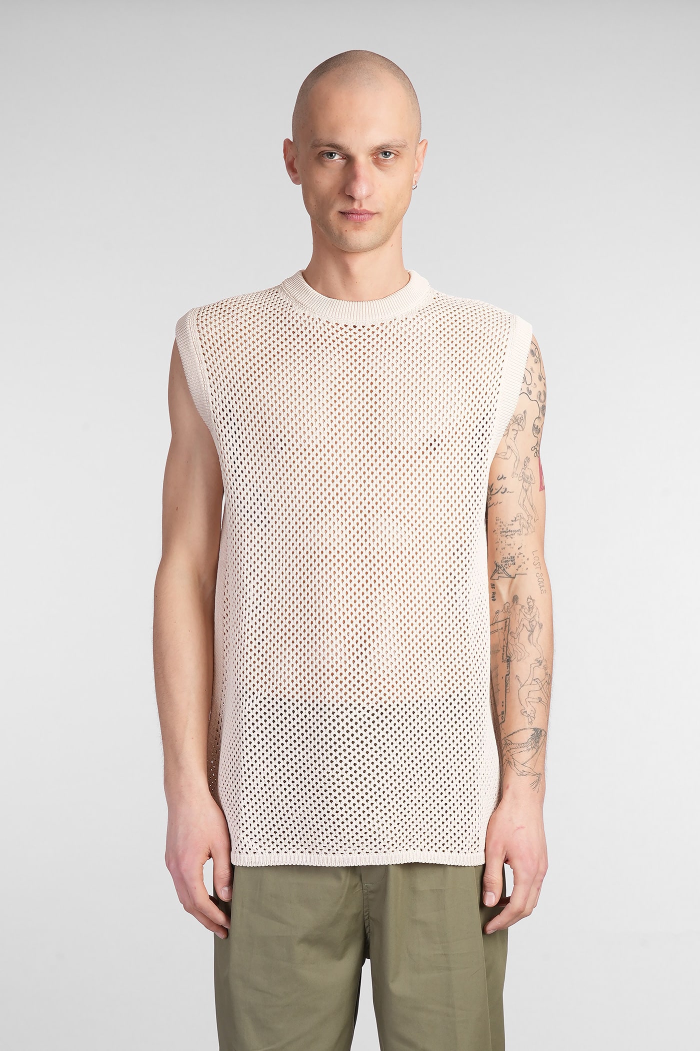 Laneus Knitwear In Beige Viscose