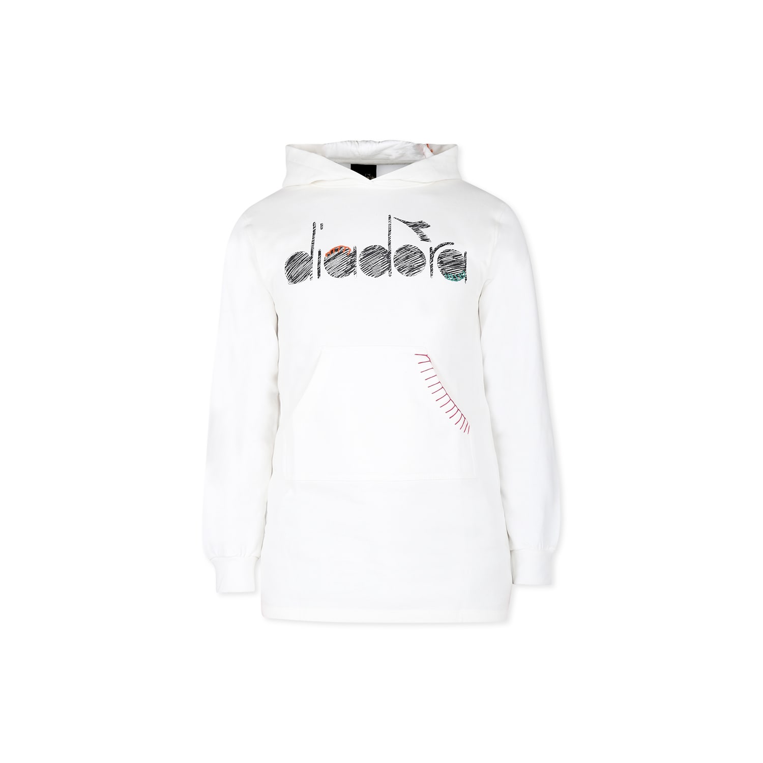 Diadora Ivory Dress For Girl With Logo