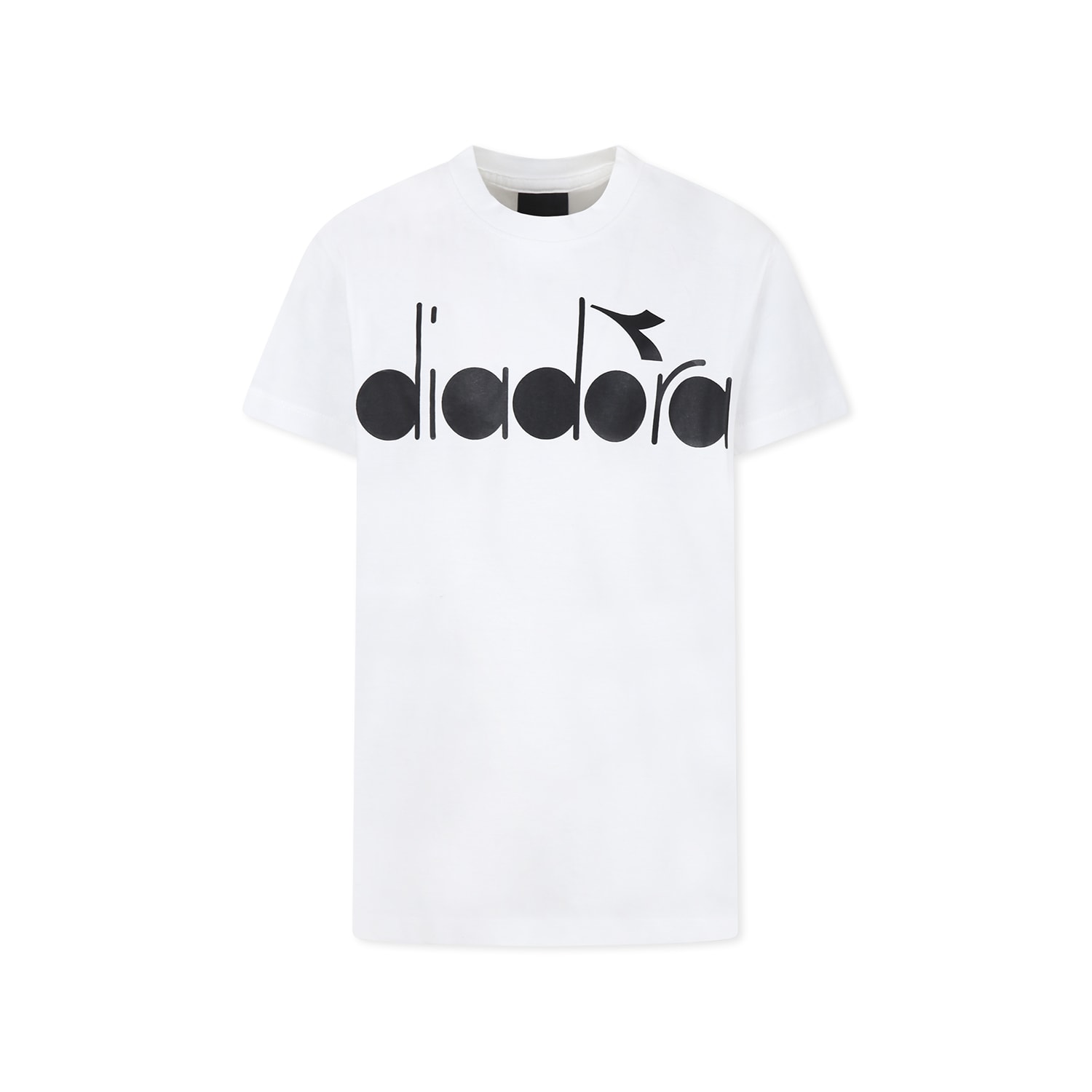 Diadora White T-shirt For Boy With Logo