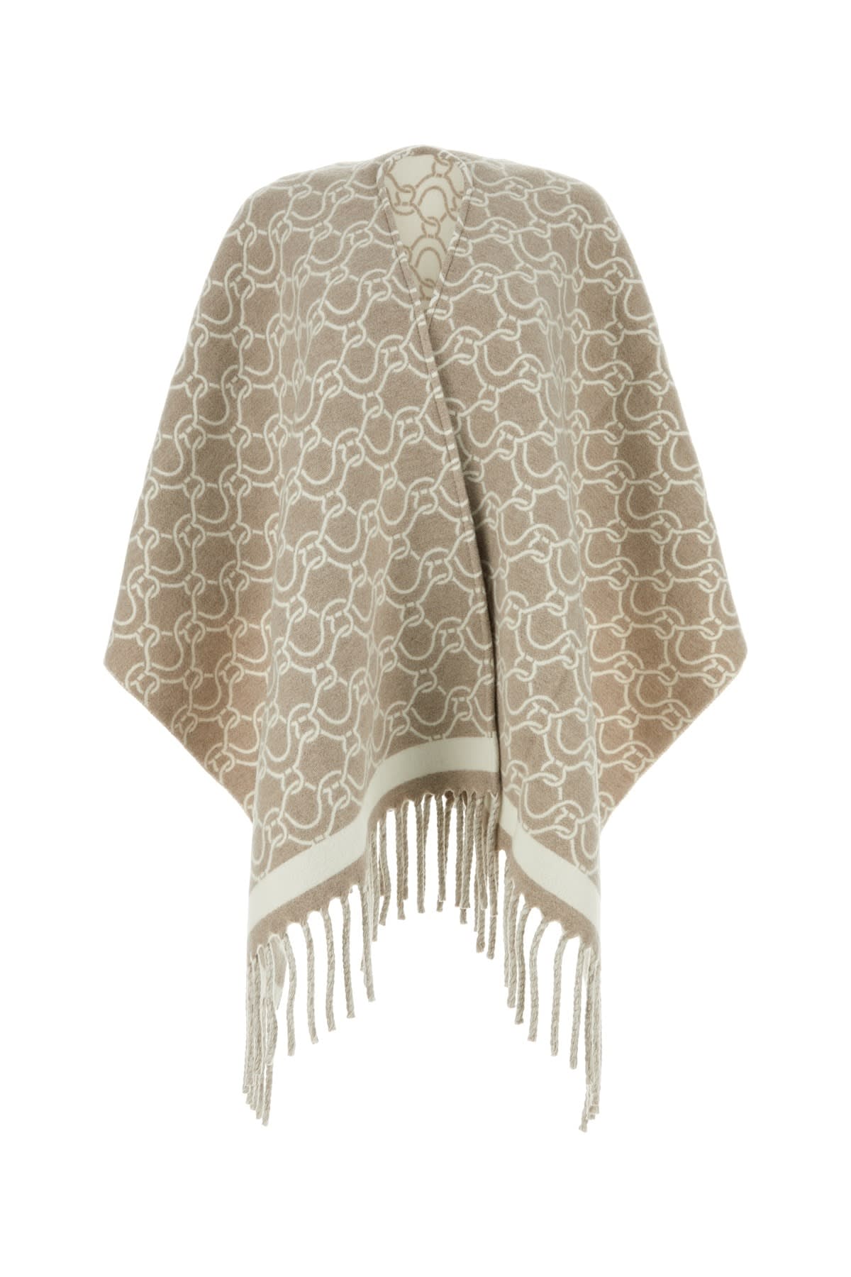 Ferragamo Embroidered Wool Cape