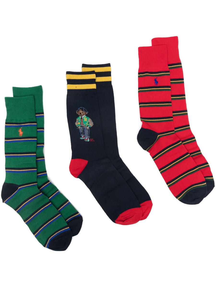 Polo Ralph Lauren Mrcn Hrtg Gift Box Crew Socks Accessories