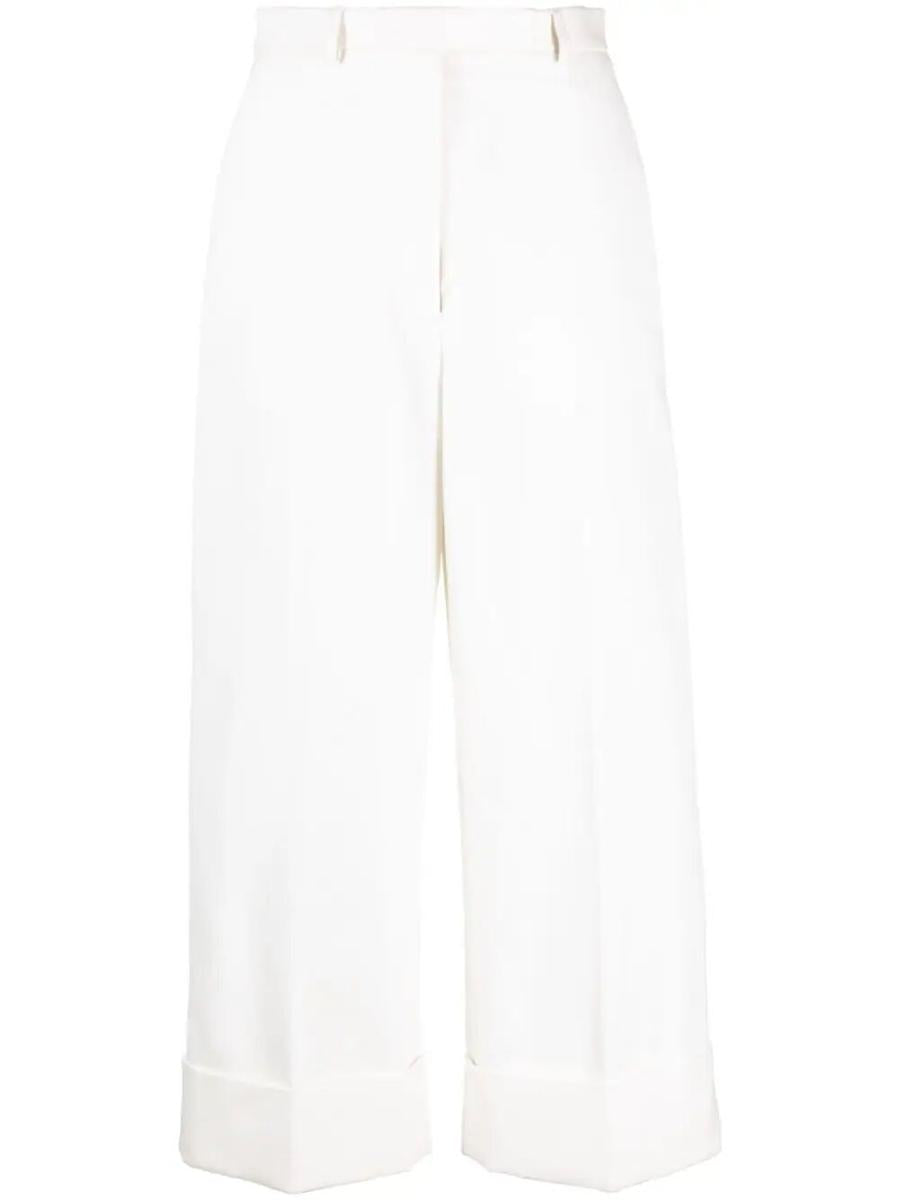 Thom Browne High Waisted Straight Leg Trouser In Organic Cotton Canvas Clothing