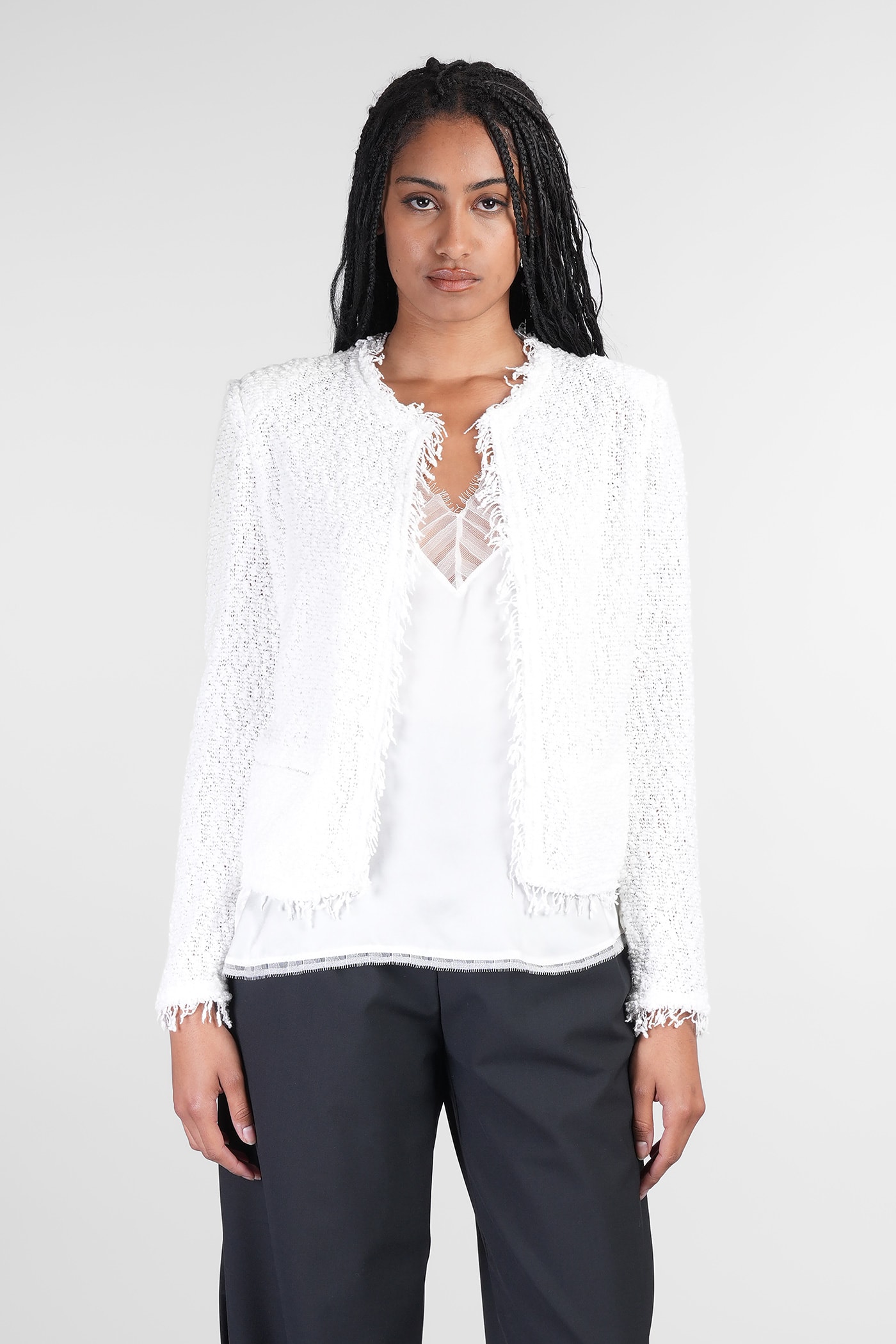 IRO Shavani Casual Jacket In White Cotton