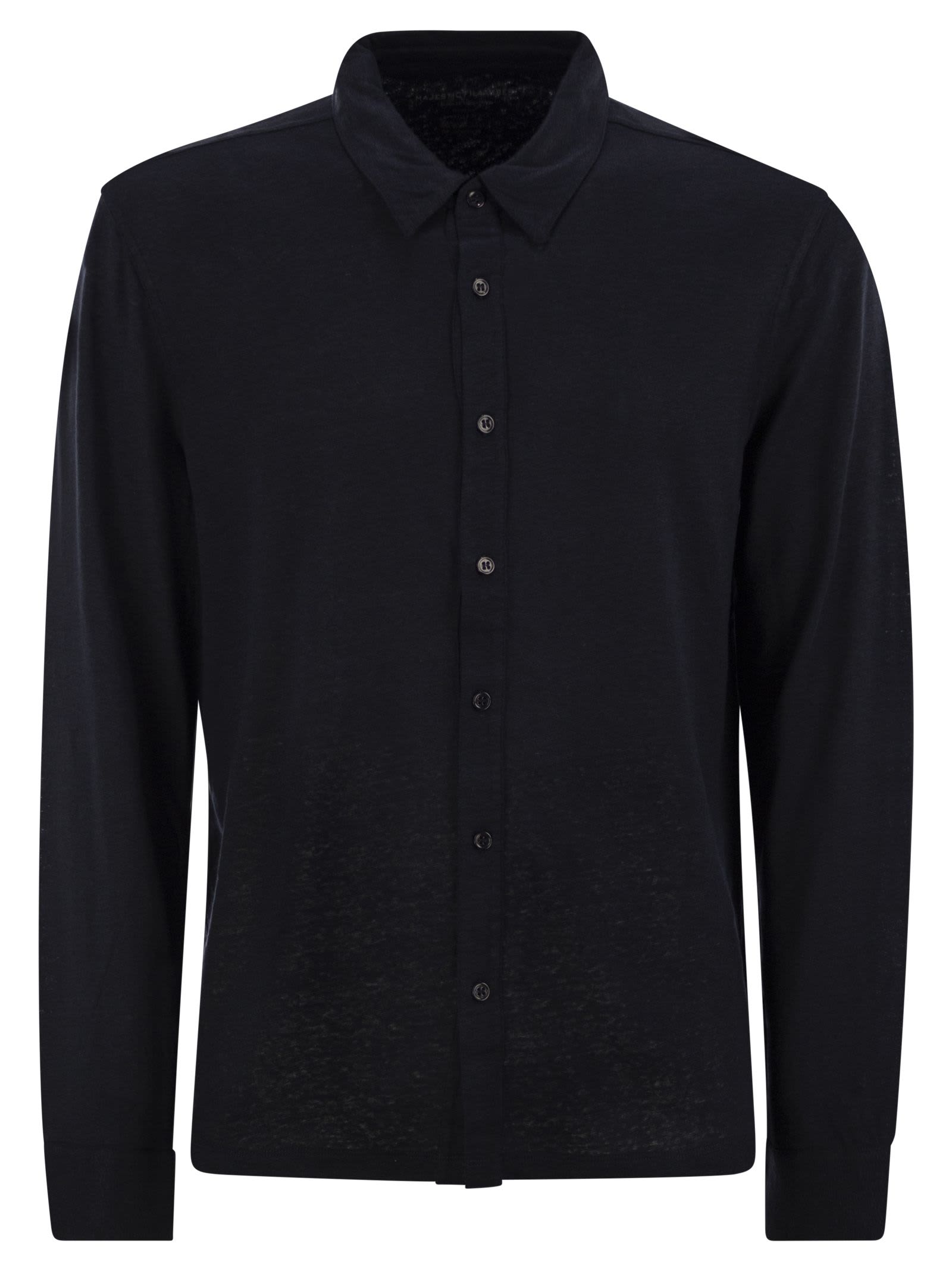 Majestic Filatures Linen Long-sleeved Shirt