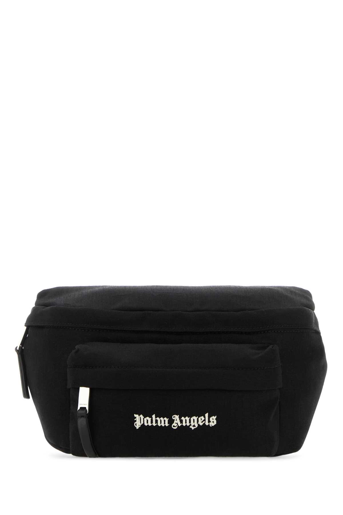 Palm Angels Black Canvas Cordura Belt Bag