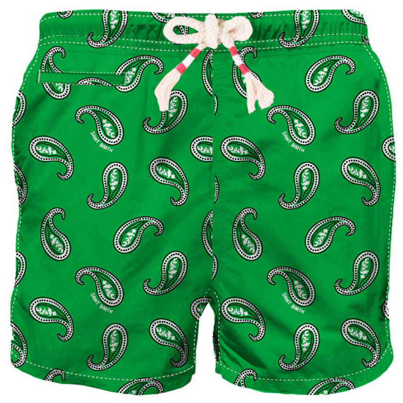 MC2 Saint Barth Man Swim Shorts With Paisley Print