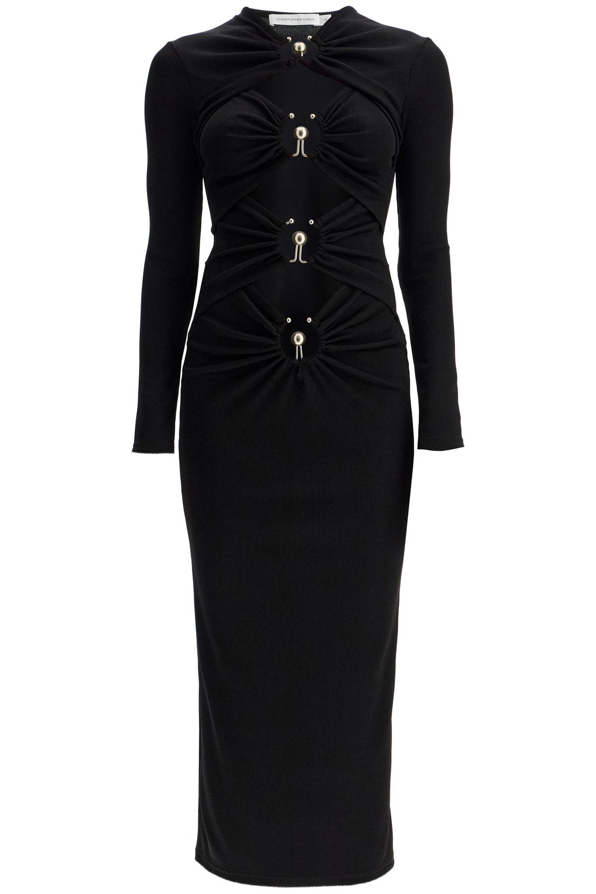 Christopher Esber cut Out Dress With Metallic Rings