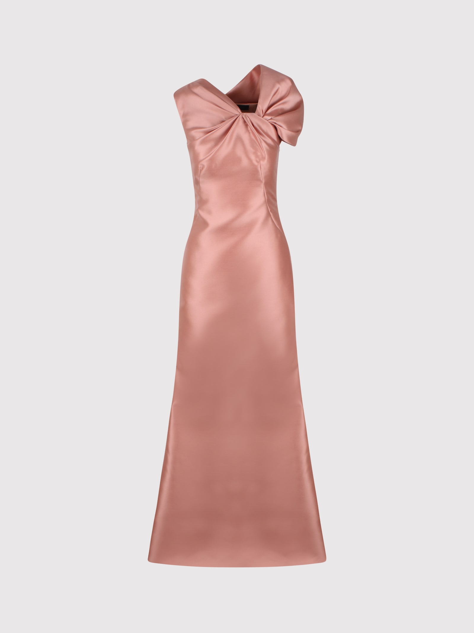 Alberta Ferretti 粉色打褶细节设计礼服