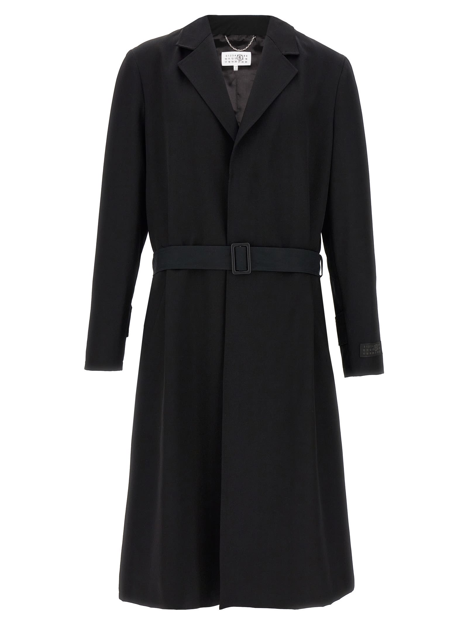 MM6 Maison Margiela Wool Coat With Belt