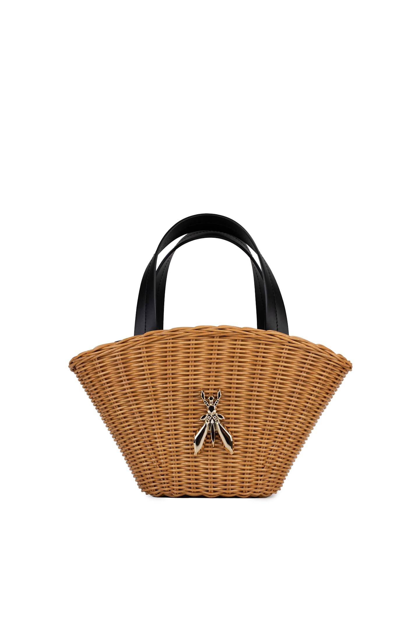 Patrizia Pepe Minimal City Bag In Small Wicker