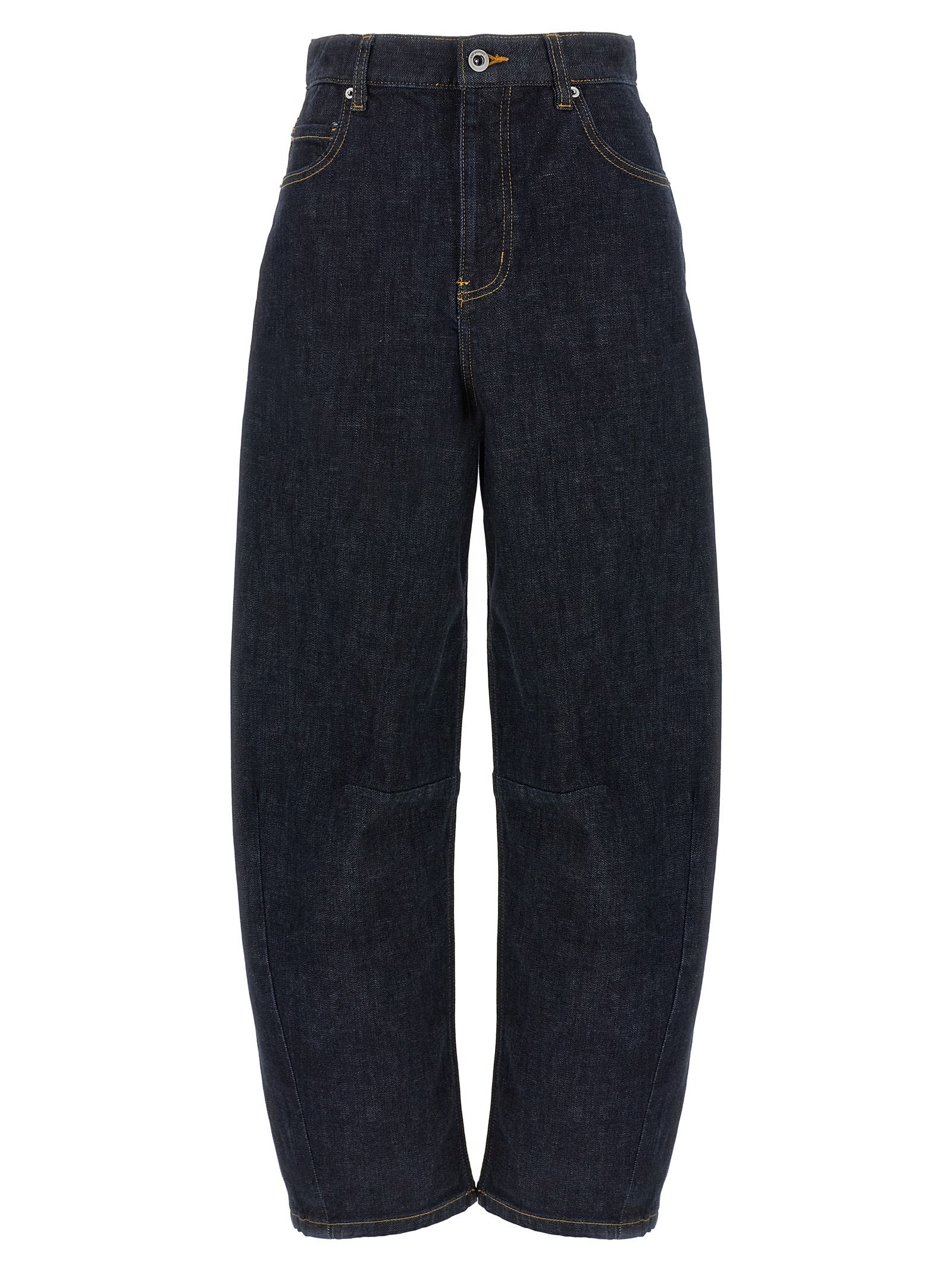 self-portrait indigo Barrel Leg Jeans