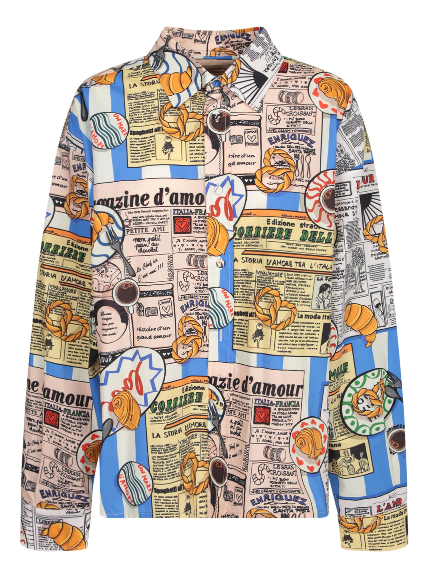Alessandro Enriquez Magazine Damour Multicolor Shirt