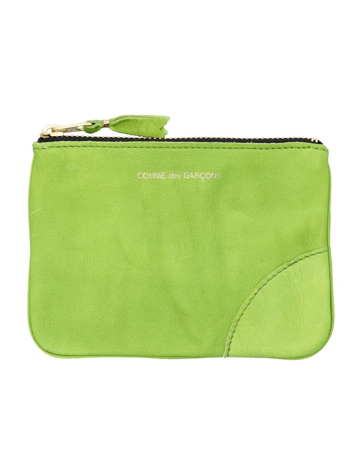 Comme des Garçons Wallet Logo Printed Zip-up Wallet