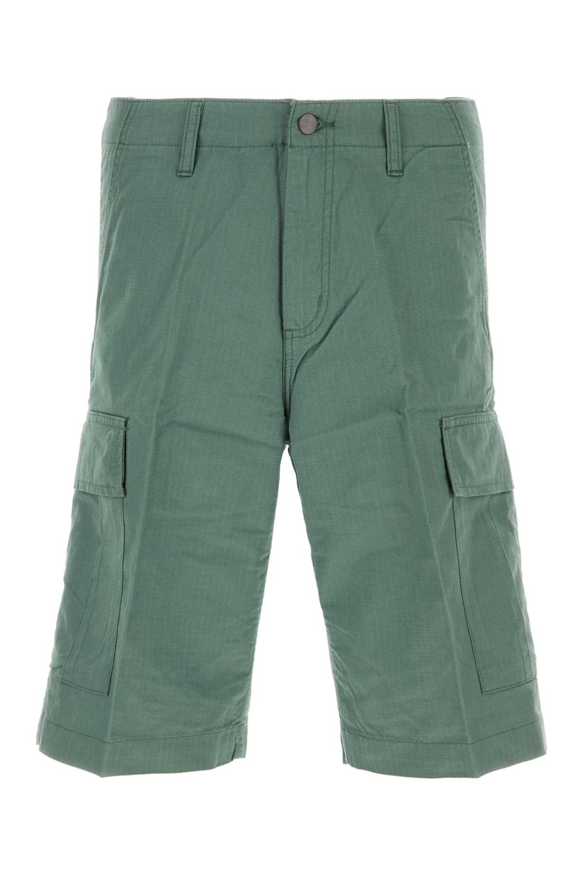 Carhartt Green Cotton Regular Cargo Short