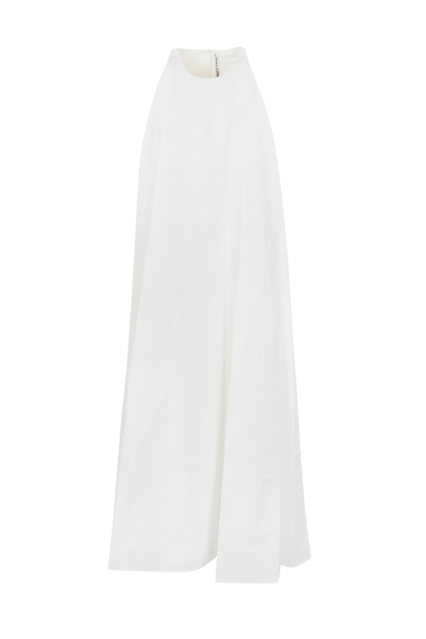 Liviana Conti Cotton Dress With Logo Embroidery