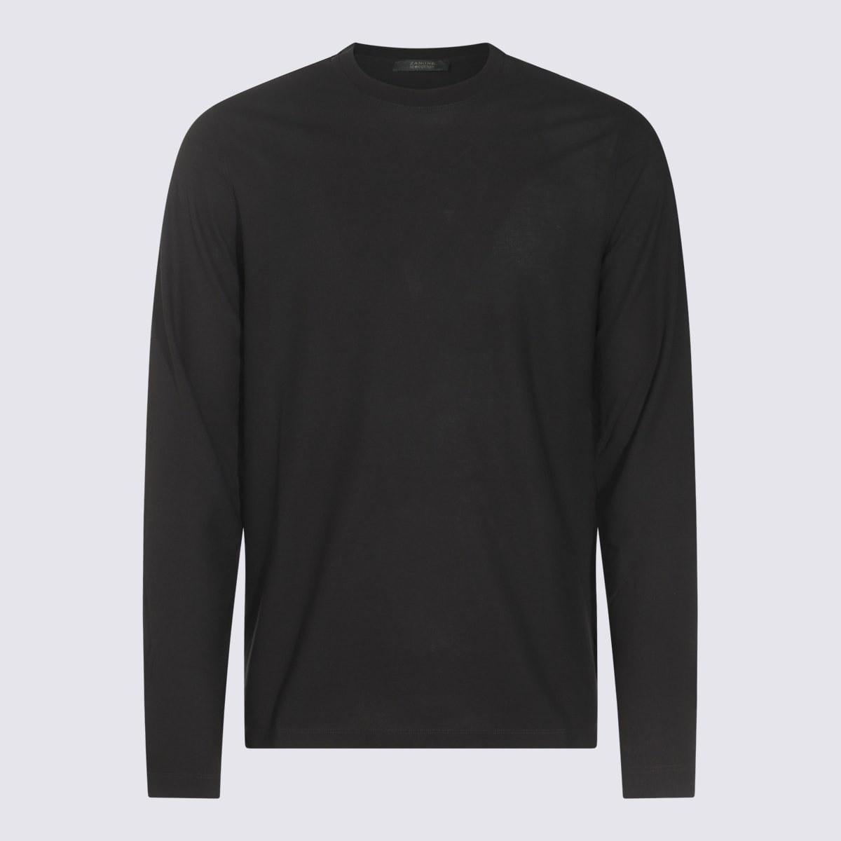 Zanone Black Cotton T-shirt