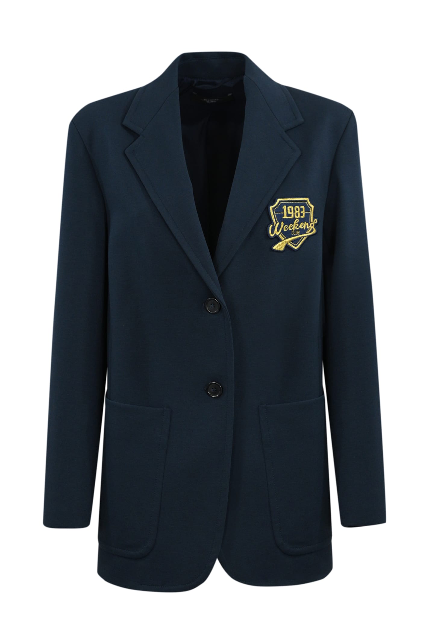 Weekend Max Mara Brama Blazer With Coat Of Arms Embroidery