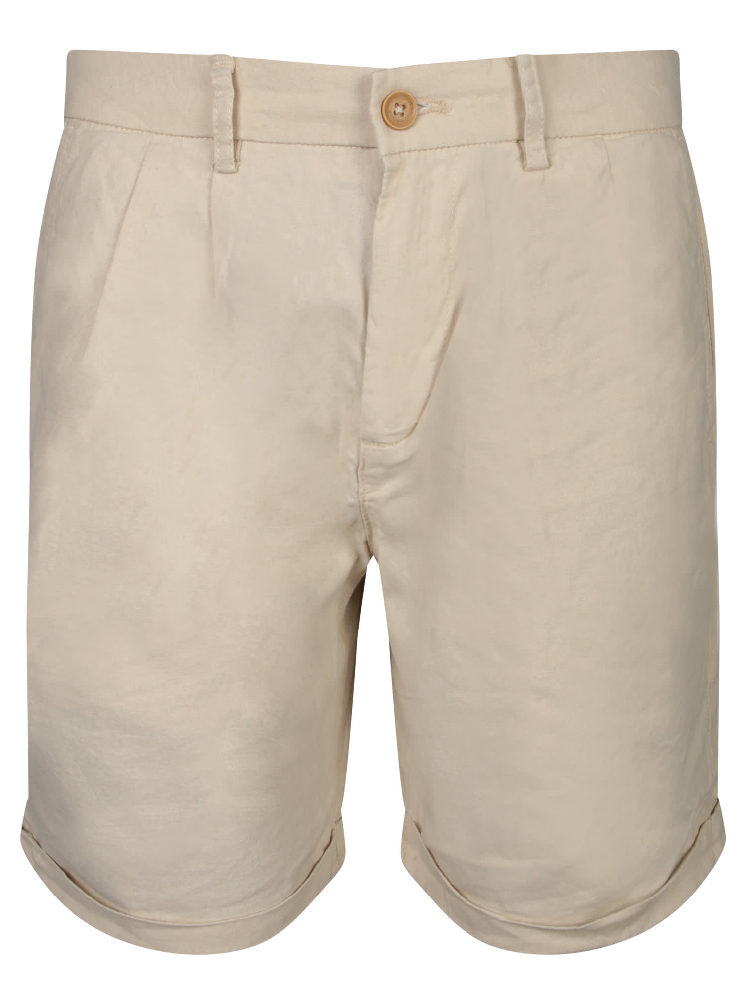 Peninsula Swimwear White Linen Cargo Bermuda Shorts