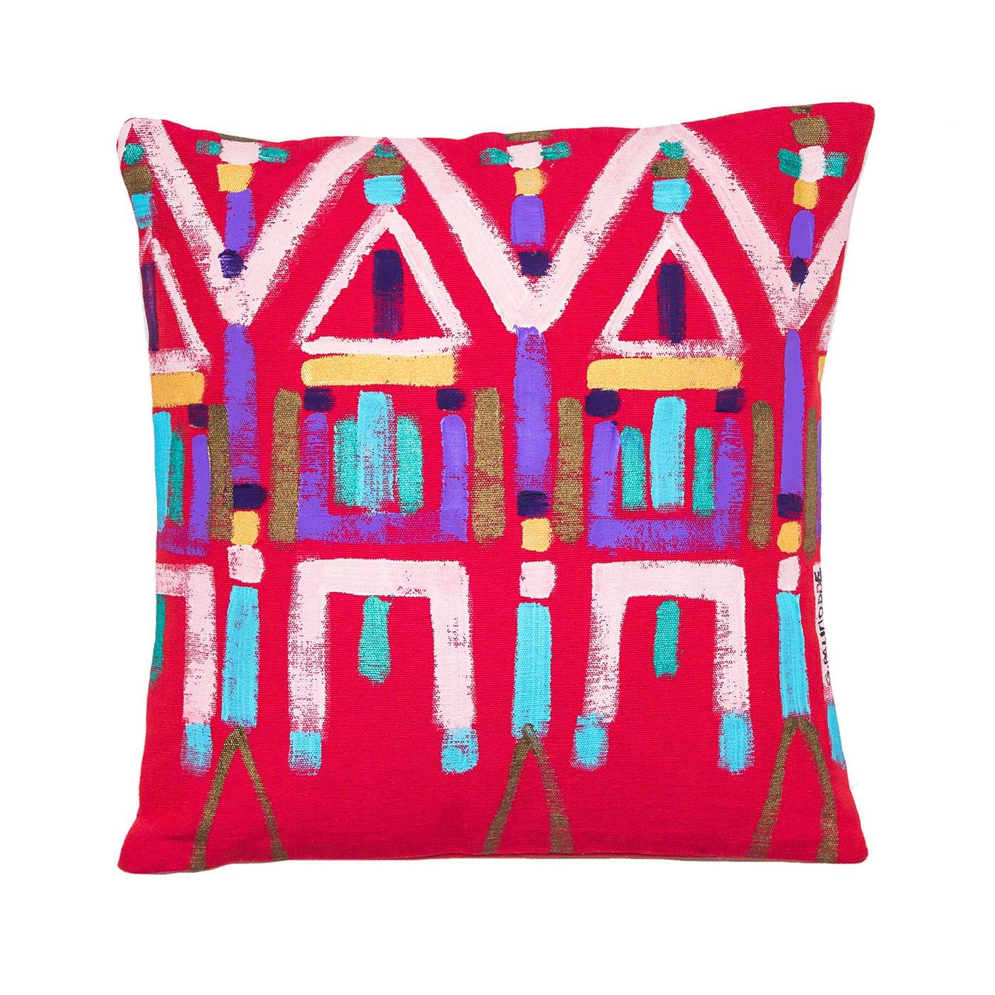 Le Botteghe su Gologone Hand Painted Cushions 100x100 Cm