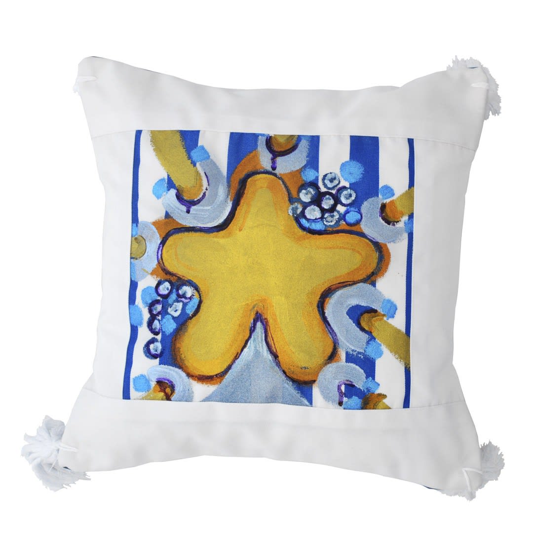 Le Botteghe su Gologone Hand Painted Cushions 100x100 Cm