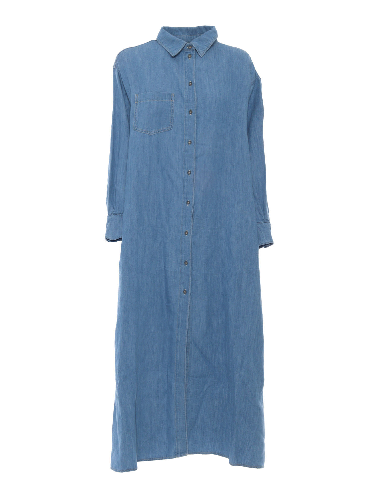 7 For All Mankind Maxi Shirt Dress Icy